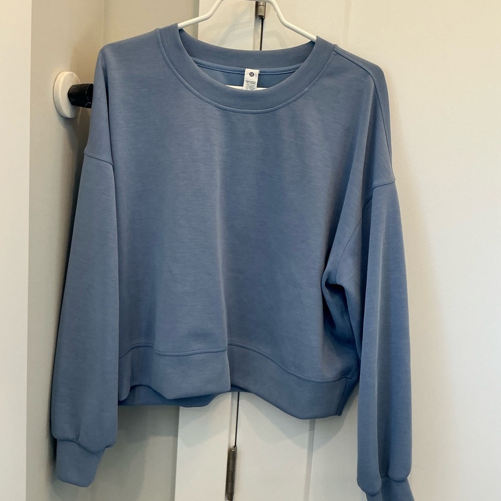 Lululemon Athletica Steel Blue Crewneck Top